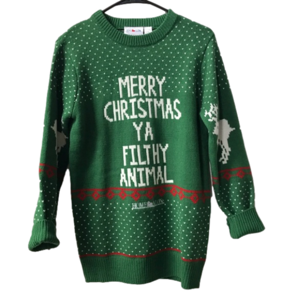 HILARIOUS 🎄Home Alone🎄 Festive Merry Christmas Ya Filthy Animal Ugly Sweater S